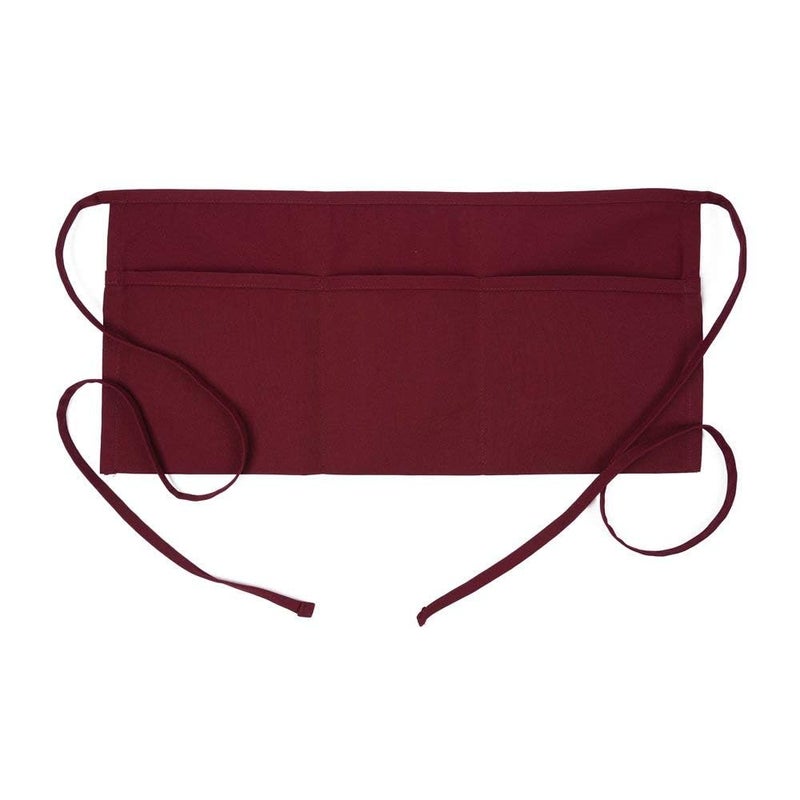 FAME Original 3 Pocket Waist Apron - F9 - Burgundy (WFA18130BU)